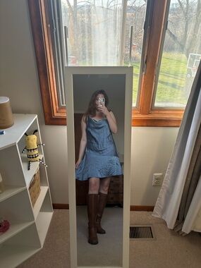 wild fable Steel Blue Satin Mini Dress